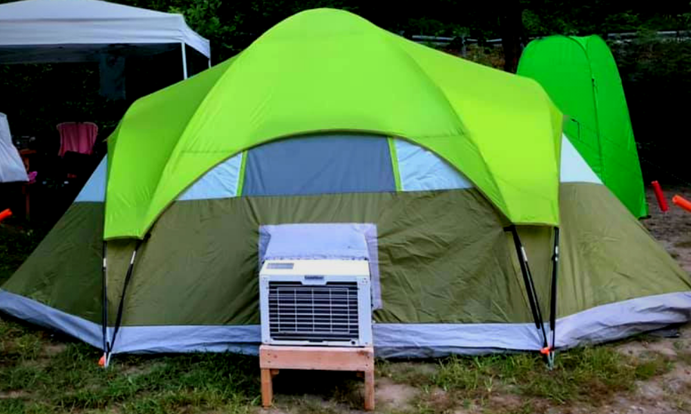 Camping Tents with Air Conditioning Ports Too Short World